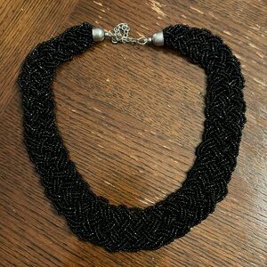 Black beaded necklace